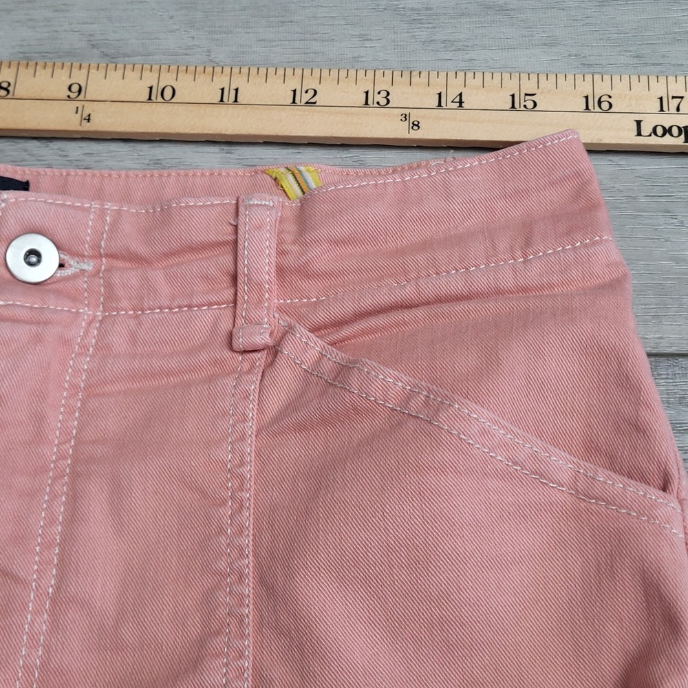 🌸Anthropologie Maeve Jeans Women 31 Peach Delaney Wide Leg High Rise Clean-Seam - Picture 8 of 16